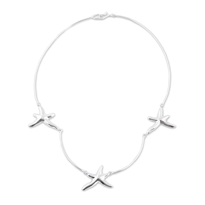 Sterling Silver Starfish Choker Necklace from Mexico