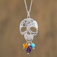 Multi-gemstone pendant necklace, Sweet Life