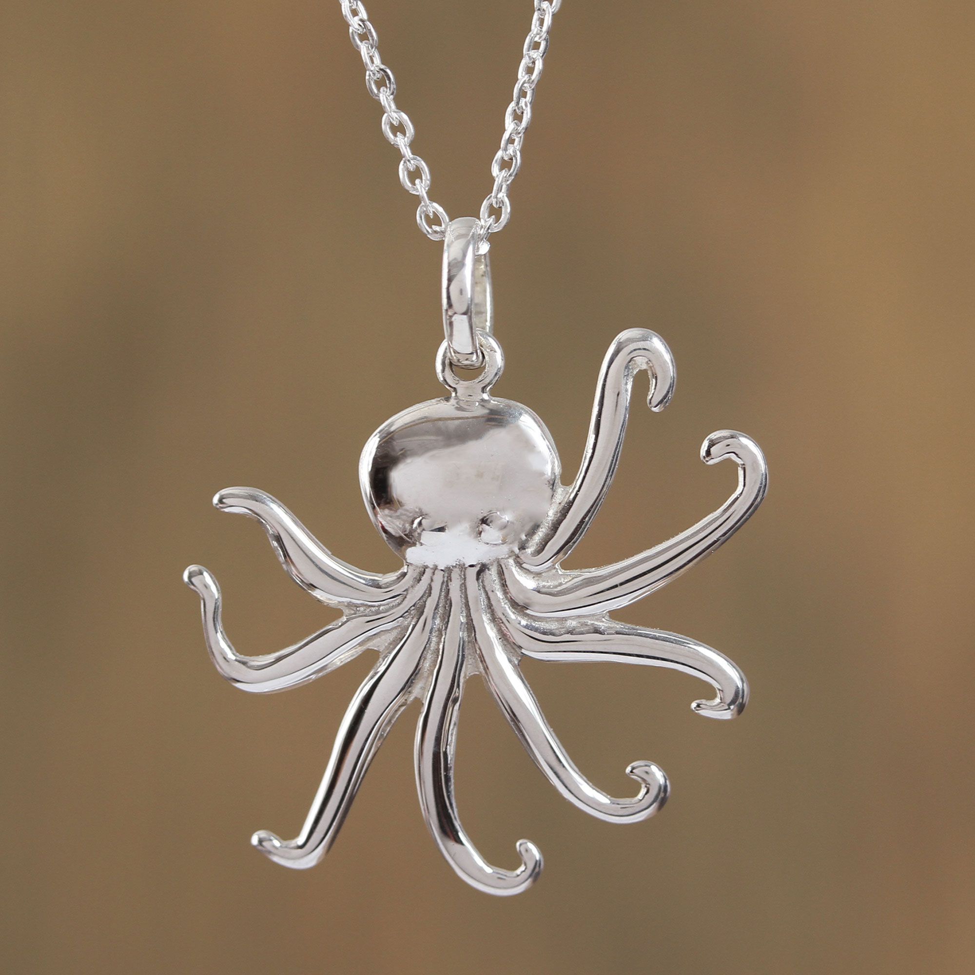 Beautiful Sterling Silver OCTOPUS charm charms
