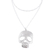 Sterling silver pendant necklace, 'Complex Skull' - Taxco Sterling Silver Skull Pendant Necklace from Mexico thumbail