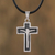 Herrenhalskette aus Sterlingsilber, 'Profound Crucifix' - Mexikanische Herren-Halskette aus Sterlingsilber mit Kruzifix-Anhänger