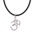 Sterling silver pendant necklace, 'Friendly Om' - Taxco Sterling Silver Om Pendant Necklace from Mexico thumbail
