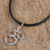 Sterling silver pendant necklace, 'Friendly Om' - Taxco Sterling Silver Om Pendant Necklace from Mexico (image 2b) thumbail