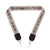 Leather accented cotton lanyard, 'Pre-Hispanic Flint' - Leather Accent Cotton Lanyard in Flint and Bone from Mexico