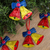 Tin ornaments, 'Lovely Red and Yellow Bells ' (set of 4) - Tin Bell Ornaments in Red and Yellow from Mexico (Set of 4)