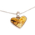 Amber pendant necklace, 'Unique Love' - Heart-Shaped Amber Pendant Necklace from Mexico (image 2b) thumbail