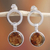 Amber dangle earrings, 'Contemporary Flair' - Modern Amber Dangle Earrings from Mexico