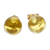 Amber stud earrings, 'Natural Spheres' - Round Natural Amber Stud Earrings from Mexico (image 2a) thumbail