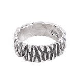 Sterling silver band ring, 'Taxco Texture' - Modern Taxco Sterling Silver Band Ring from Mexico