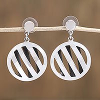 Sterling silver dangle earrings,
