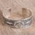 Sterling silver cuff bracelet, 'Lunar Wolves' - Taxco Sterling Silver Wolf Cuff Bracelet from Mexico thumbail