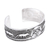 Sterling silver cuff bracelet, 'Lunar Wolves' - Taxco Sterling Silver Wolf Cuff Bracelet from Mexico (image 2d) thumbail