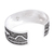 Sterling silver cuff bracelet, 'Lunar Wolves' - Taxco Sterling Silver Wolf Cuff Bracelet from Mexico (image 2e) thumbail