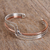 Sterling silver and copper cuff bracelet, 'Copper Stream' - Sterling Silver and Copper Cuff Bracelet from Mexico thumbail