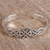 Sterling silver cuff bracelet, 'Intricate Cross' - Taxco Sterling Silver Cross Cuff Bracelet from Mexico