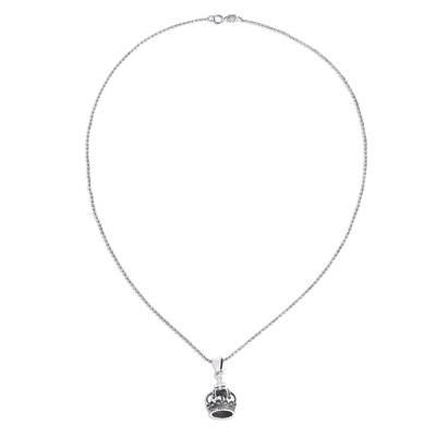 YANXM Necklace beautifully trimmed Crown sterling silver pendant fashion Popular jewelry silver 