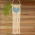 Wandbehang aus Baumwolle - Wandbehang aus Baumwolle mit einem himmelblauen Herzen aus Mexiko