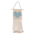Cotton wall hanging, 'Loving Vibe in Sky Blue' - Cotton Wall Hanging with a Sky Blue Heart from Mexico