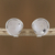 Sterling silver stud earrings, 'Parabolic Shine' - Modern Sterling Silver Stud Earrings from Mexico thumbail