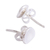 Sterling silver stud earrings, 'Parabolic Shine' - Modern Sterling Silver Stud Earrings from Mexico (image 2c) thumbail