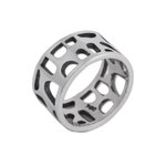 Sterling silver band ring, 'Organic Form' - Modern Sterling Silver Band Ring from Mexico