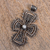 Sterling silver filigree pendant, 'Dark Taxco Cross' - Sterling Silver Filigree Cross Pendant from Mexico thumbail