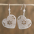 Silver filigree dangle earrings, 'Fragrant Hearts' - Floral Heart-Shaped Silver Filigree Dangle Earrings