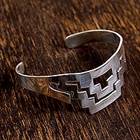 Sterling silver cuff bracelet,