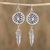Sterling silver dangle earrings, 'Navajo Eclipse' - Navajo Sterling Silver Eclipse Dangle Earrings from Mexico thumbail