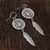 Sterling silver dangle earrings, 'Navajo Eclipse' - Navajo Sterling Silver Eclipse Dangle Earrings from Mexico (image 2b) thumbail