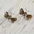 Amber drop earrings, 'Age-Old Dragonflies' - Amber Dragonfly Drop Earrings from Mexico (image 2b) thumbail