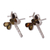 Amber drop earrings, 'Age-Old Dragonflies' - Amber Dragonfly Drop Earrings from Mexico (image 2c) thumbail
