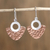 Sterling silver and copper dangle earrings, 'Rippling Water' - Modern Taxco Sterling Silver and Copper Dangle Earrings thumbail