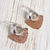 Sterling silver and copper dangle earrings, 'Rippling Water' - Modern Taxco Sterling Silver and Copper Dangle Earrings