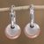 Sterling silver and copper dangle earrings, 'Elegant Eclipse' - Round Sterling Silver and Copper Hoop Dangle Earrings