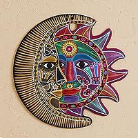 Mexican Sun and Moon Wall Decor at NOVICA