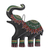 Ceramic wall art, 'Dotted Elephant' - Hand-Painted Ceramic Elephant Wall Art from Mexico thumbail