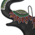 Ceramic wall art, 'Dotted Elephant' - Hand-Painted Ceramic Elephant Wall Art from Mexico (image 2d) thumbail