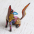 Wood alebrije figurine, 'Mystical Coyote' - Colorful Copal Wood Alebrije Coyote Figurine from Mexico (image 2b) thumbail