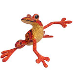 Wood alebrije sculpture, 'Lithe Tree Frog' - Wood Alebrije Tree Frog Sculpture from Mexico