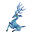 Wood alebrije sculpture, 'Resting Deer' - Hand-Painted Wood Alebrije Deer Sculpture in Blue thumbail