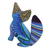 Wood alebrije sculpture, 'Cool Fox' - Handcrafted Wood Alebrije Fox Sculpture in Blue from Mexico (image 2d) thumbail