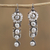 Aretes colgantes de perlas cultivadas - Aretes colgantes de perlas blancas cultivadas de México