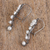 Cultured pearl dangle earrings, 'White Beauty' - White Cultured Pearl Dangle Earrings from Mexico