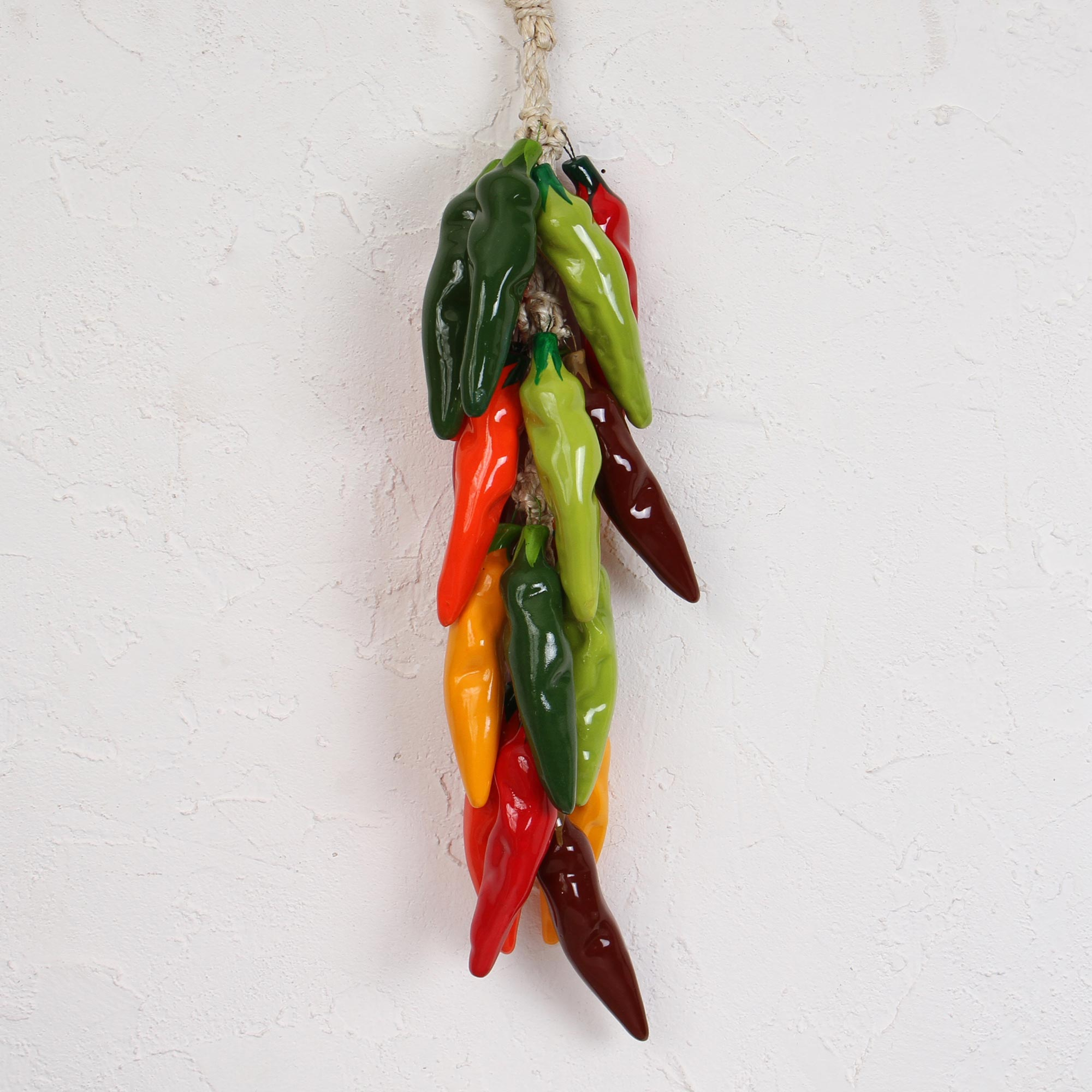 Ceramic Guero Chile Pepper Decorative Ristra from Mexico - Guero Bunch ...