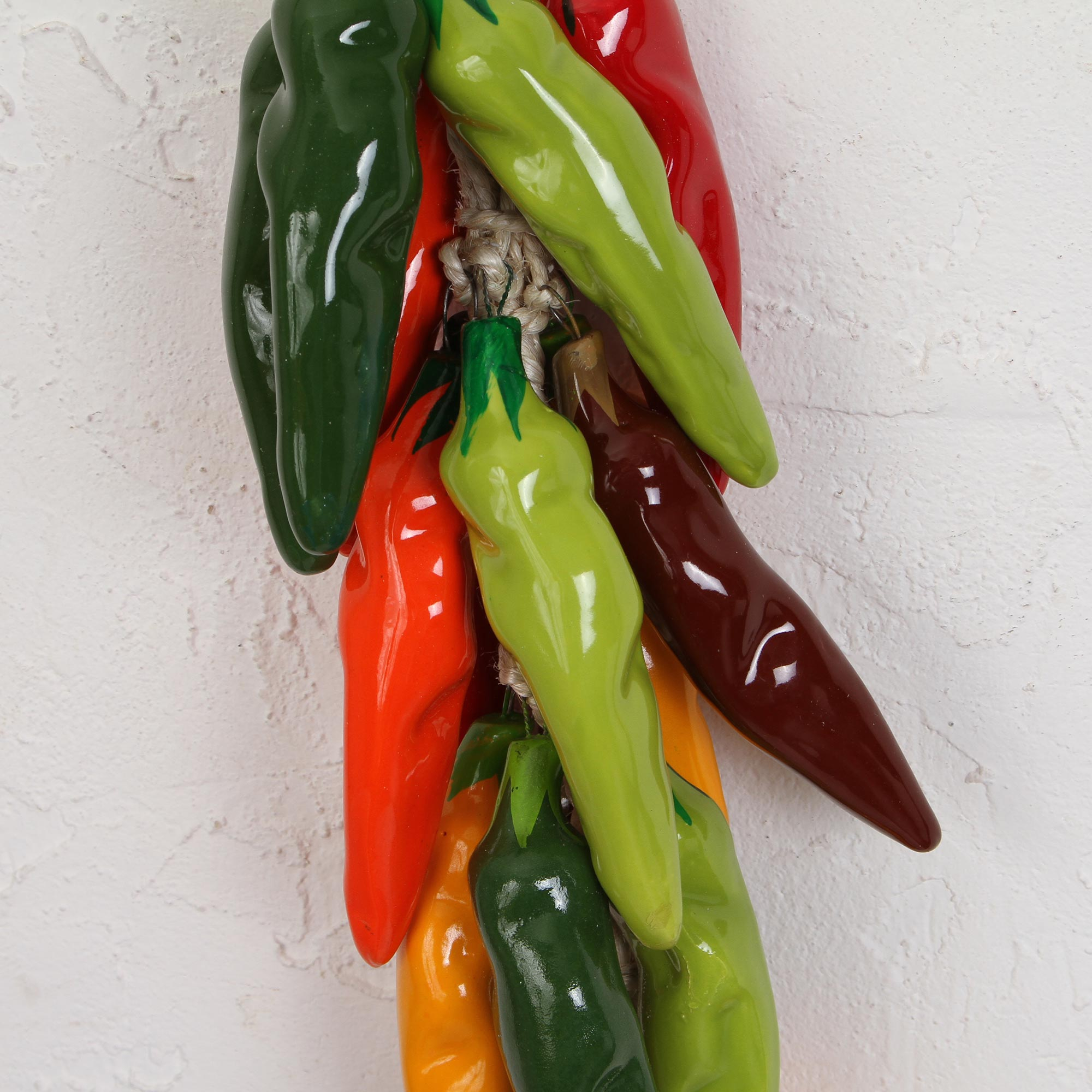 Ceramic Guero Chile Pepper Decorative Ristra from Mexico - Guero Bunch ...