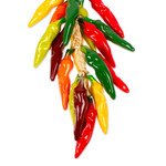 Ceramic decorative accent, 'Guero Bunch' - Ceramic Guero Chile Pepper Decorative Ristra from Mexico