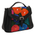 Cotton accent leather shoulder bag, 'Traditional Bouquet' - Floral Cotton Accent Leather Sling from Mexico (image 2c) thumbail
