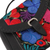 Cotton accent leather shoulder bag, 'Traditional Bouquet' - Floral Cotton Accent Leather Sling from Mexico (image 2e) thumbail