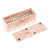 Marble domino set, 'Victorious Chance' (6 inch) - Pink Marble Domino Set from Mexico (6 Inch)